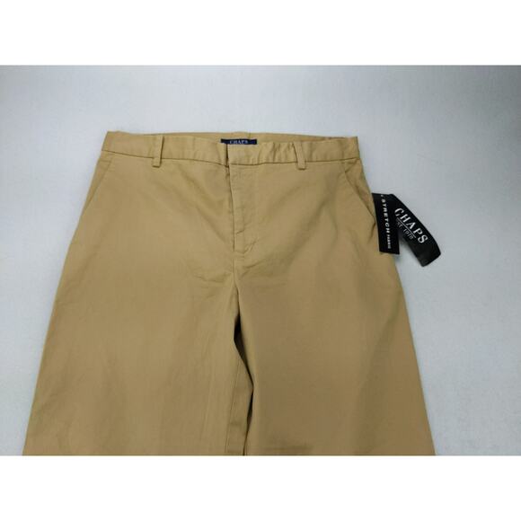 Womens Chaps Stretch Fabric Chino Pants Size 4 Tan Brown W/Tags - Picture 3 of 10